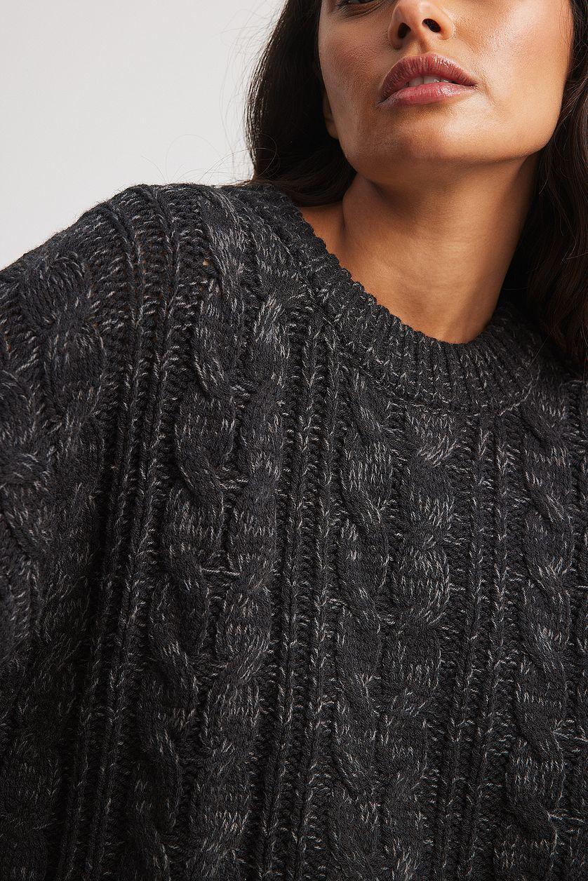 Cable Knitted Oversized Sweater Product Image