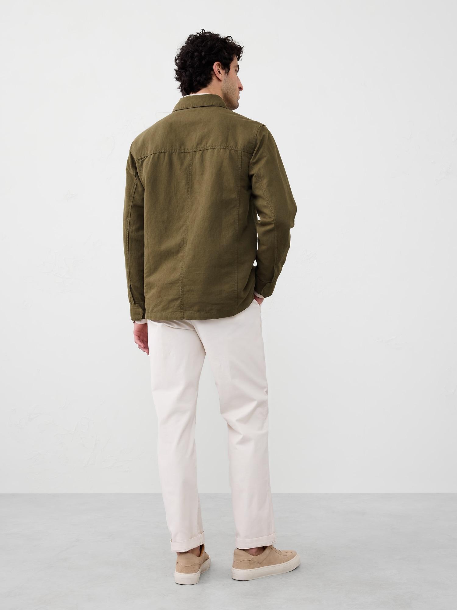 Linen-Blend Field Jacket Product Image