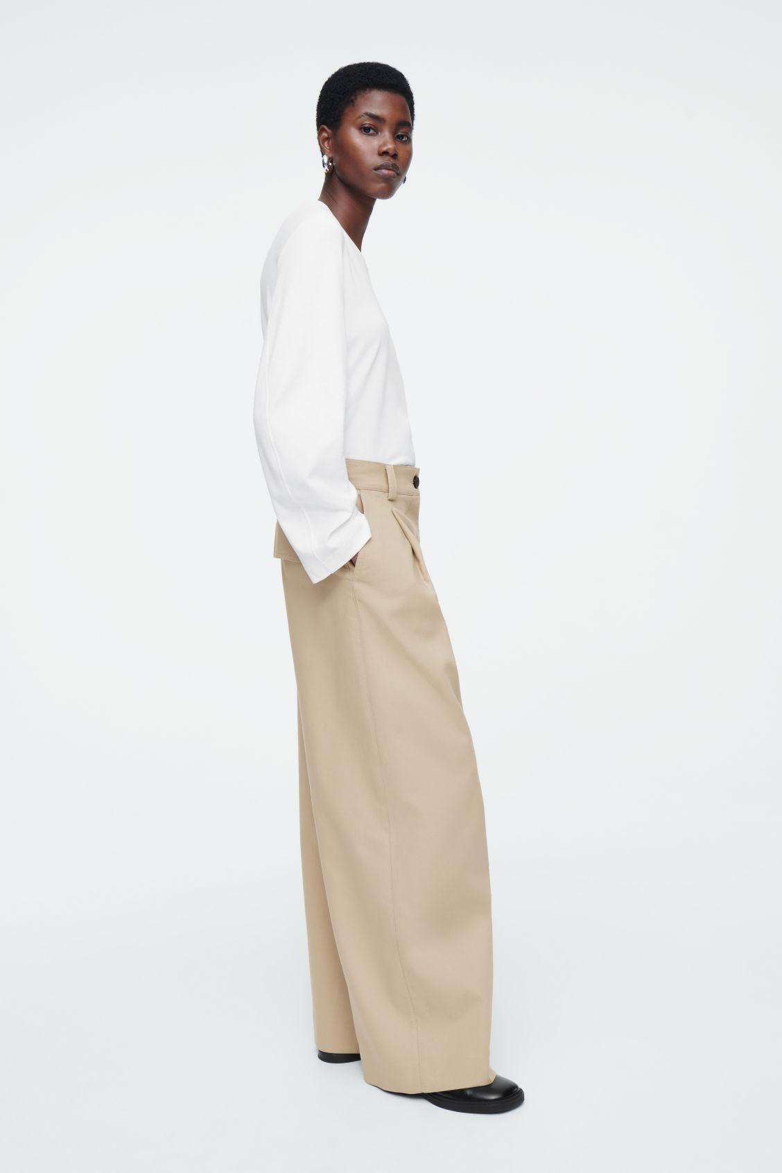 WIDE-LEG COTTON PANTS Product Image