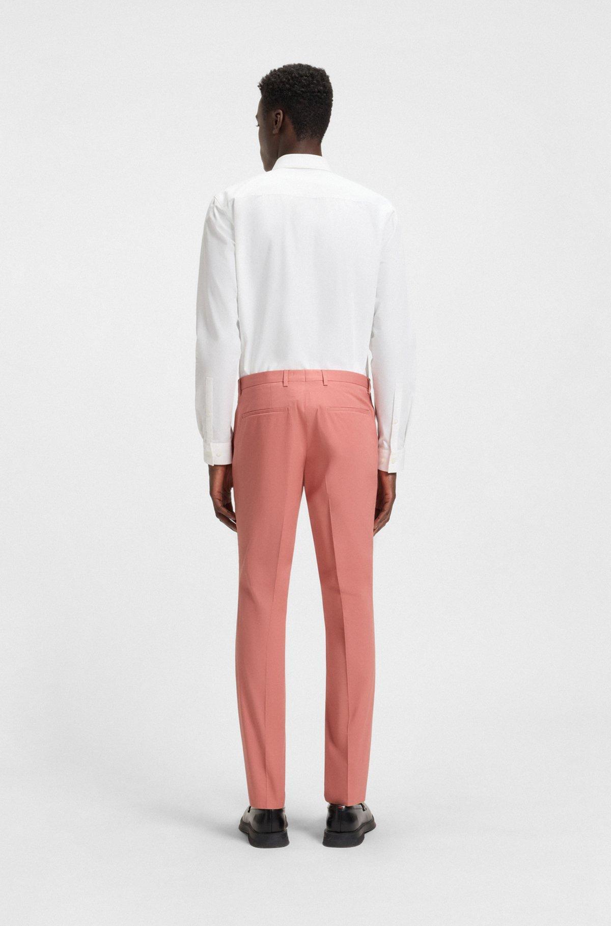 Extra-slim-fit trousers in paper-touch stretch cotton Product Image