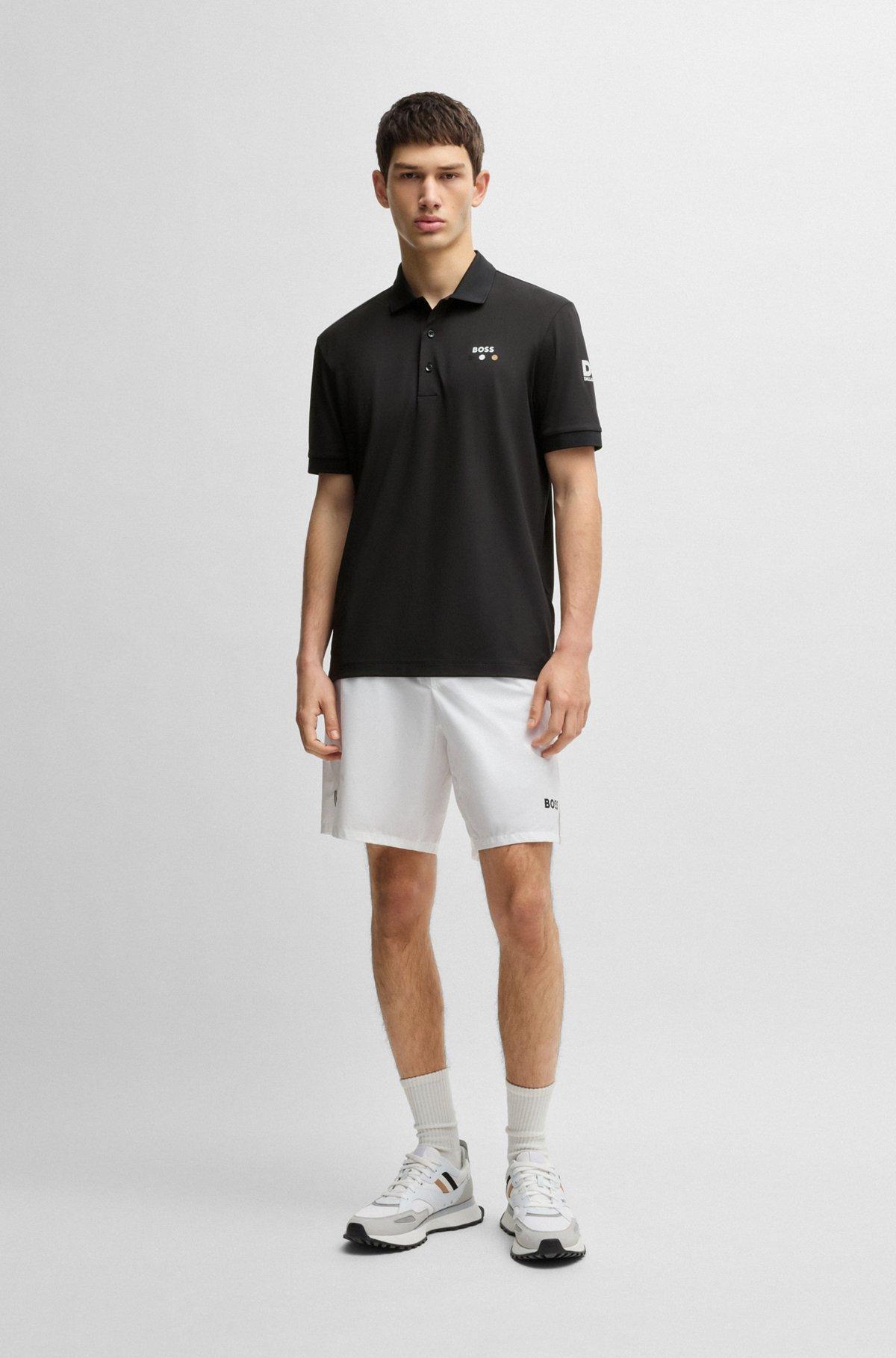 Paddy stretch-piqué polo shirt with logo detail Product Image