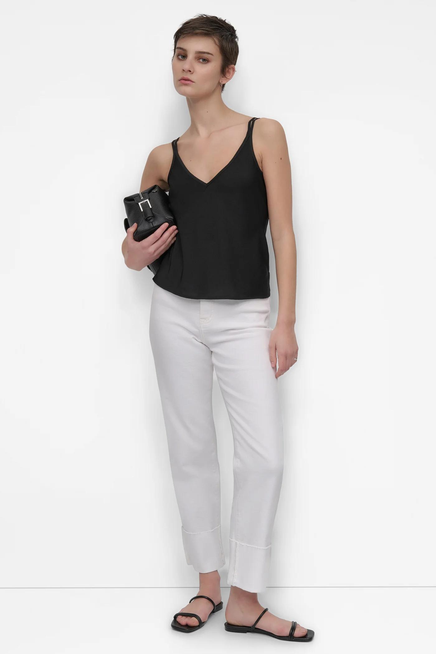 STRAPPY V-NECK CAMI W/ADJUSTABLE STRAPS Product Image