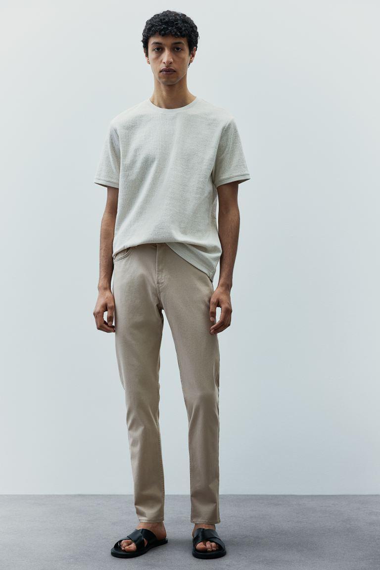 Slim Fit Cotton Twill Pants Product Image