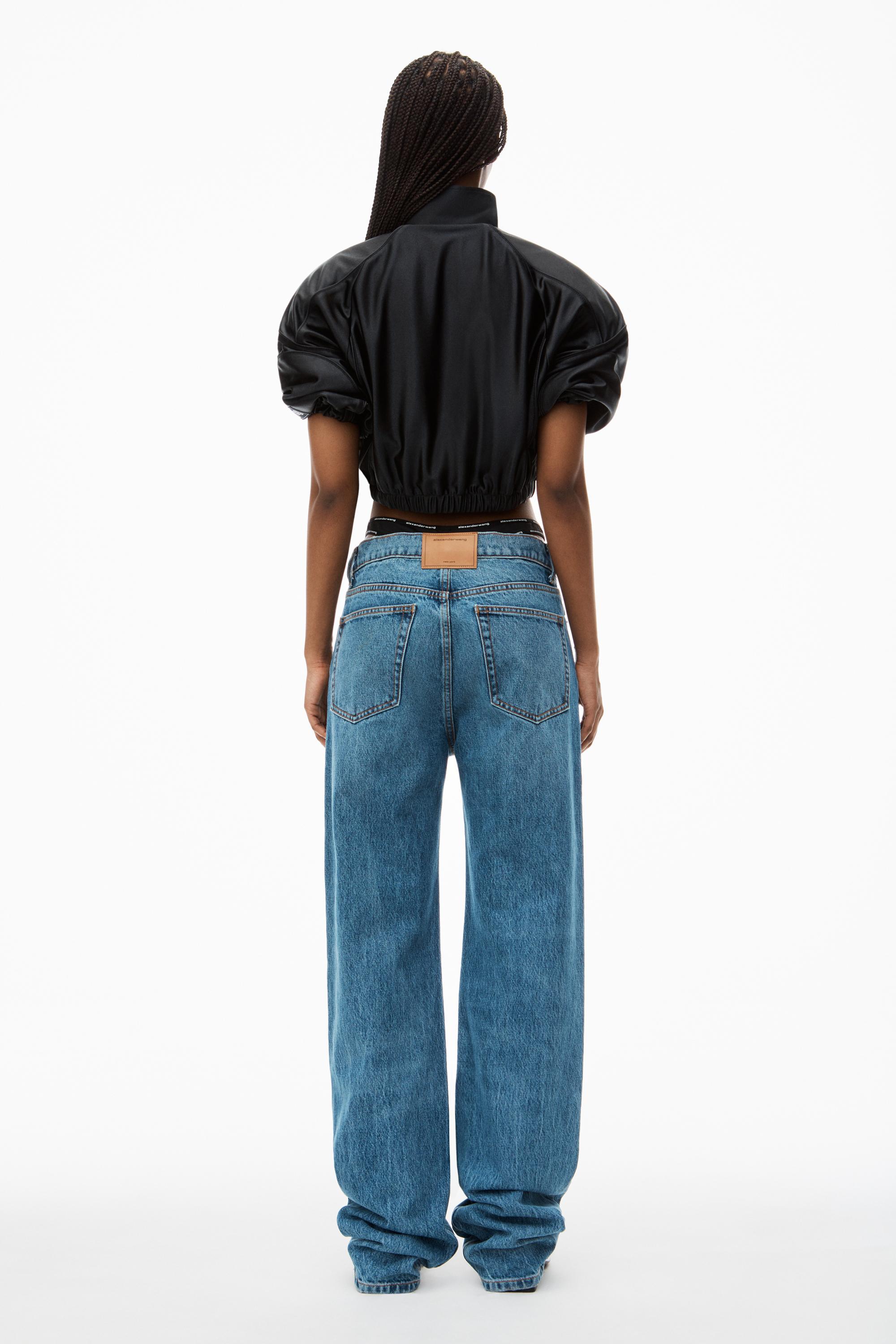 Mid-rise Jeans With Pre-styled Logo Brief Product Image