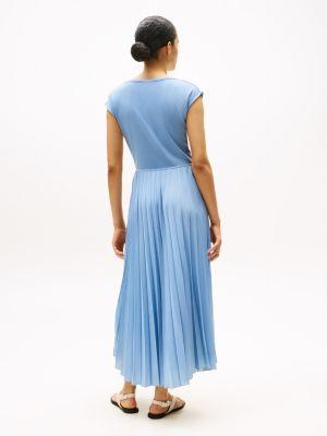 Fit-and-Flare Pleated Midi Dress Product Image