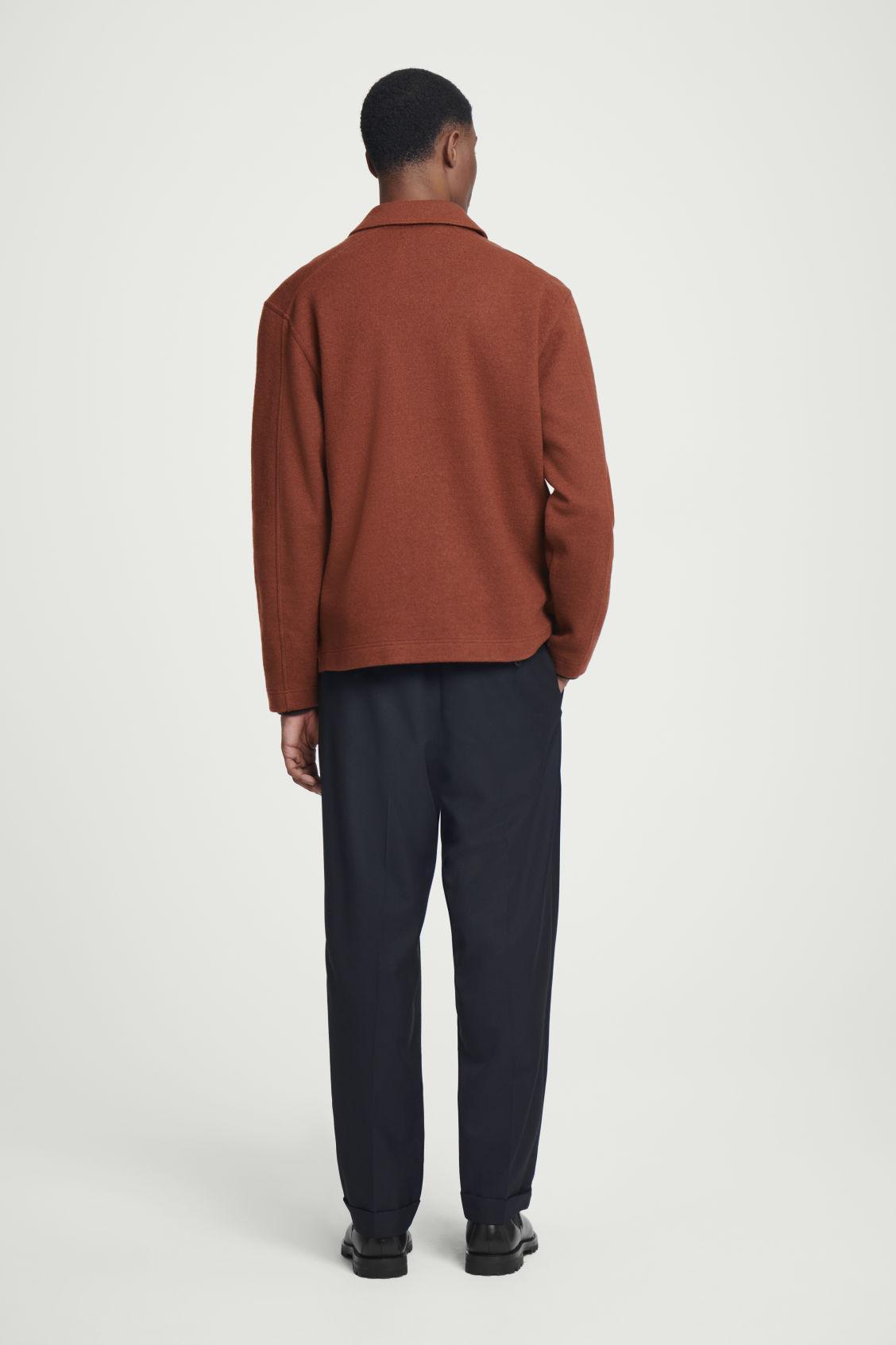 HALF-ZIP BOILED-WOOL SWEATER Product Image