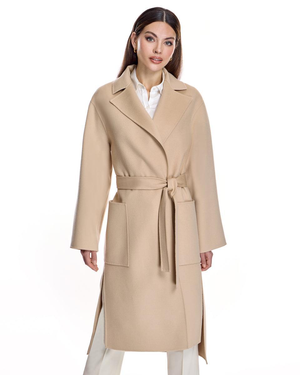 Wool blend Belted Trench Coat Product Image