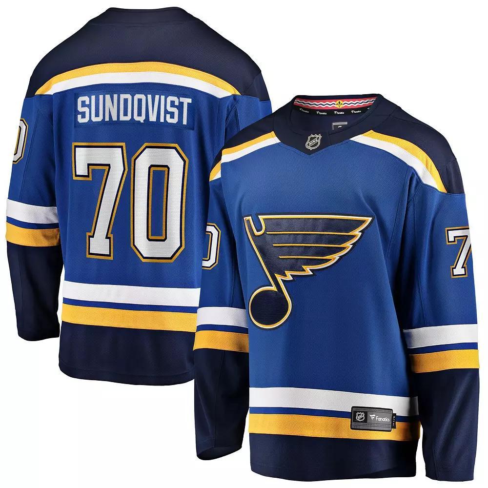 Men's Fanatics Branded Oskar Sundqvist Blue St. Louis Blues Home Breakaway Player Jersey, Size: Small Product Image