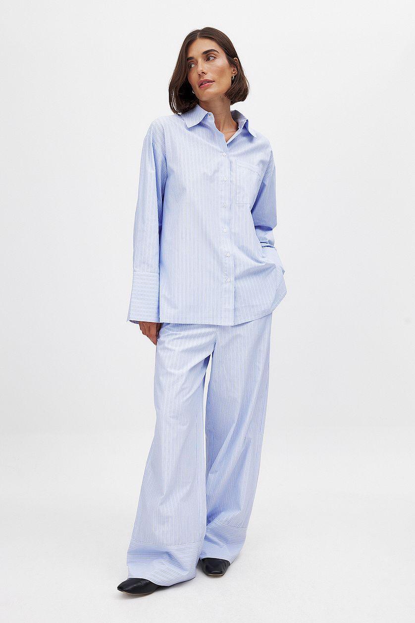 Oversized Striped Shirt Product Image