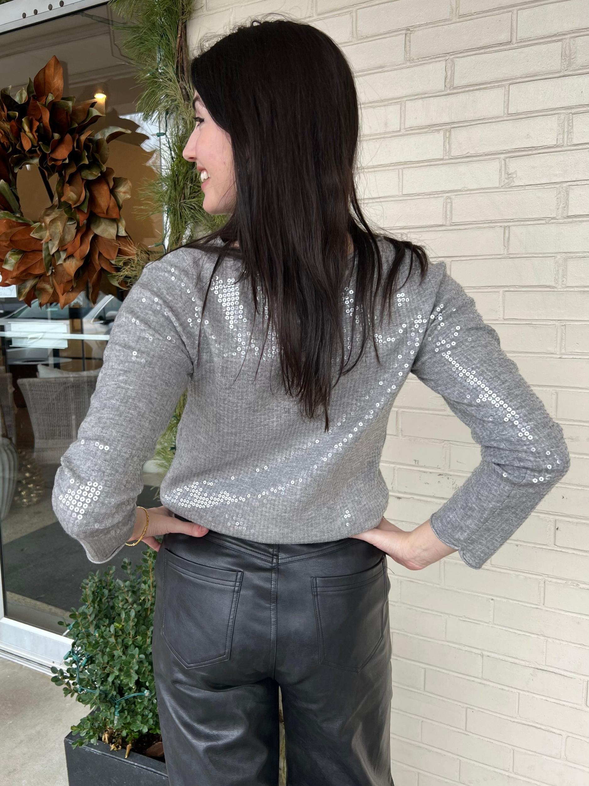 Shine Bright Sequin Knit Top Product Image