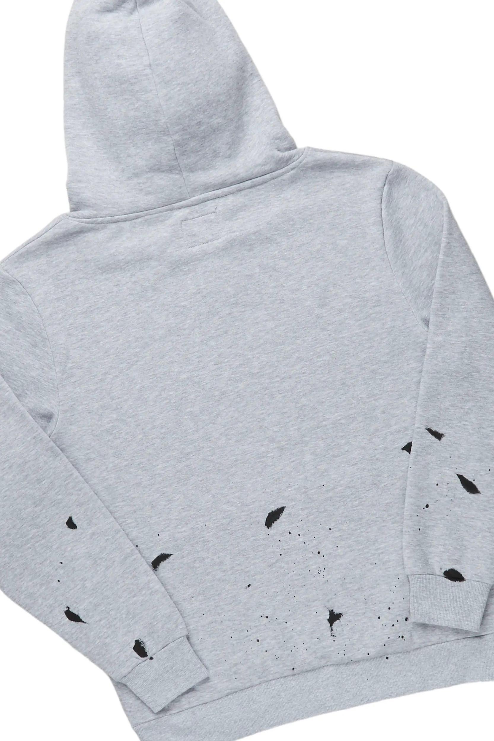 Raffer Heather Grey Hoodie/Stacked Flare Track Set Male Product Image