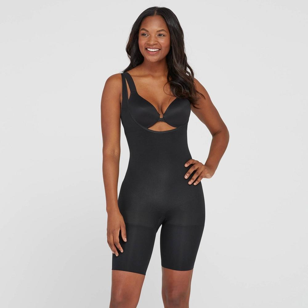 ASSETS by SPANX Womens Remarkable Results All-In-One Body Slimmer - Black 1X Product Image