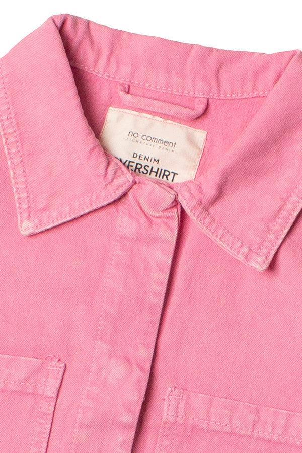 Cropped Denim Overshirt Product Image