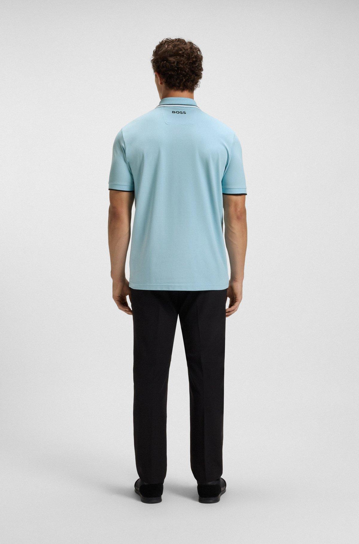 Polo shirt with contrast logos Product Image