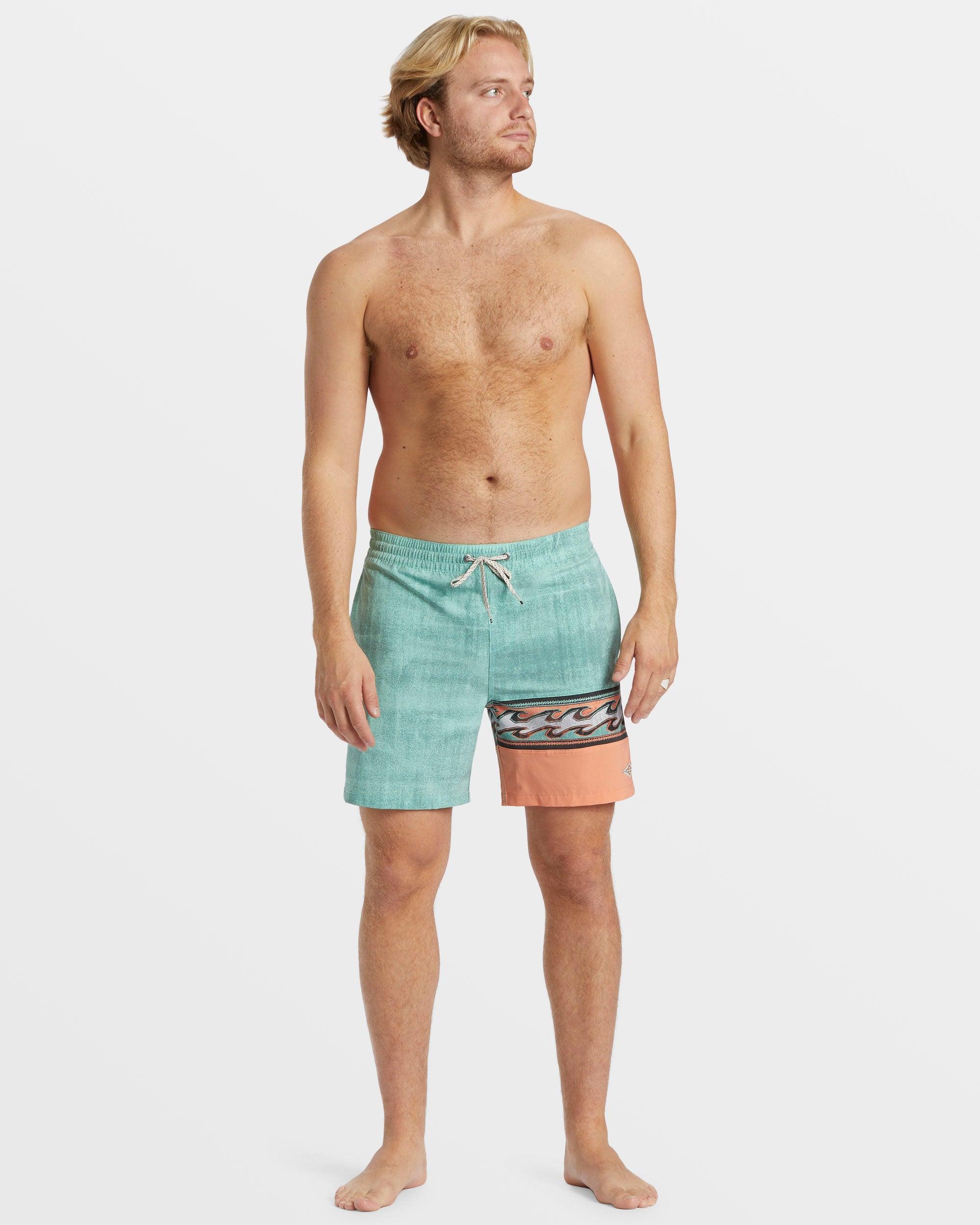 Burleigh Layback 17" Boardshorts - Dusty Teal Male Product Image