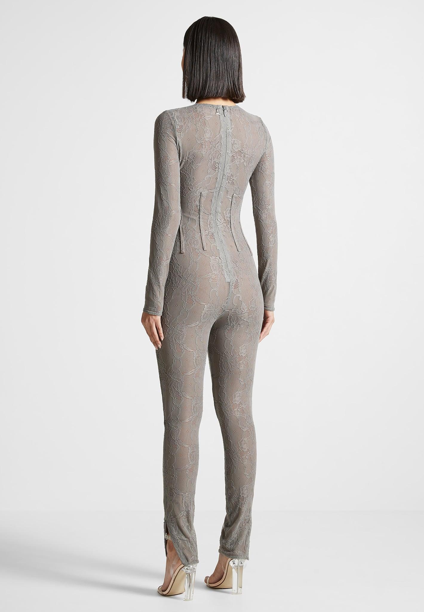 Lace Jumpsuit - Grey Female Product Image