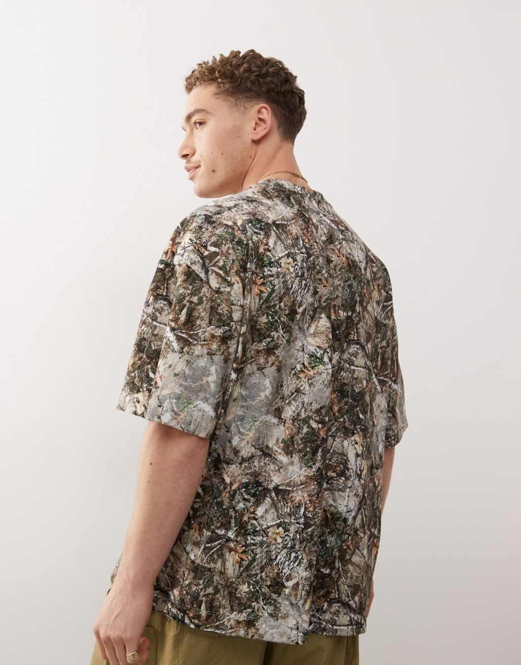 COLLUSION oversized camo print t-shirt in multi Product Image