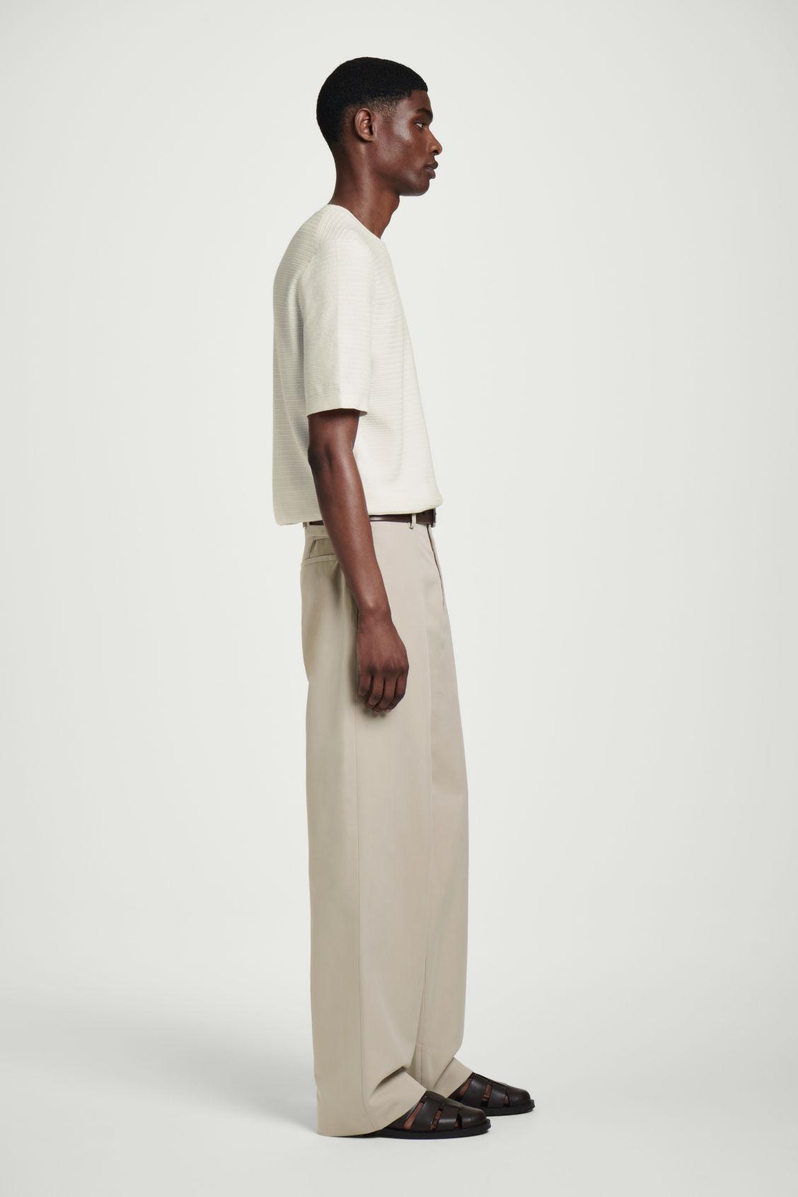 TEXTURED KNITTED COTTON T-SHIRT Product Image