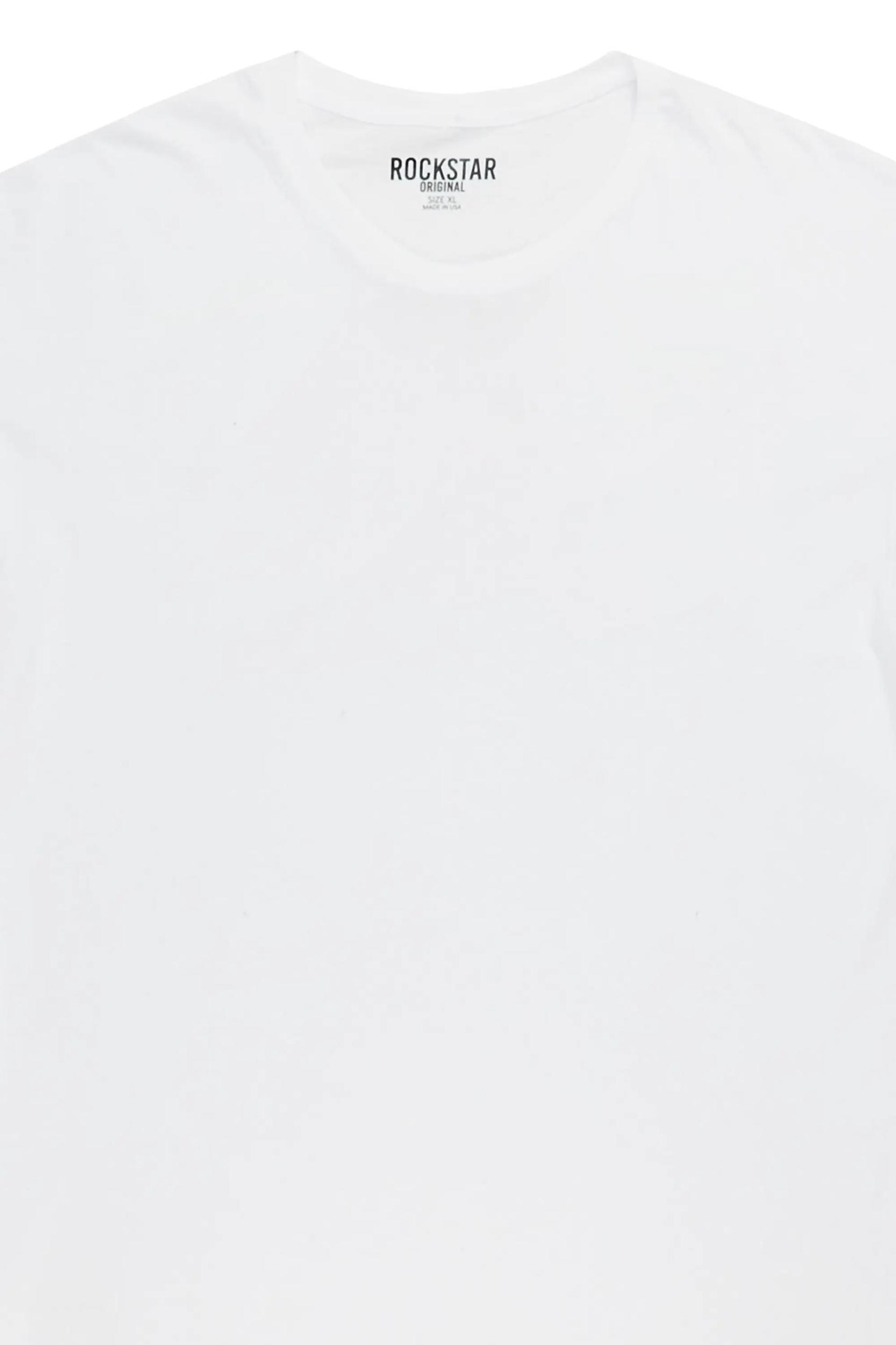 Womens White Basic Tee Female Product Image