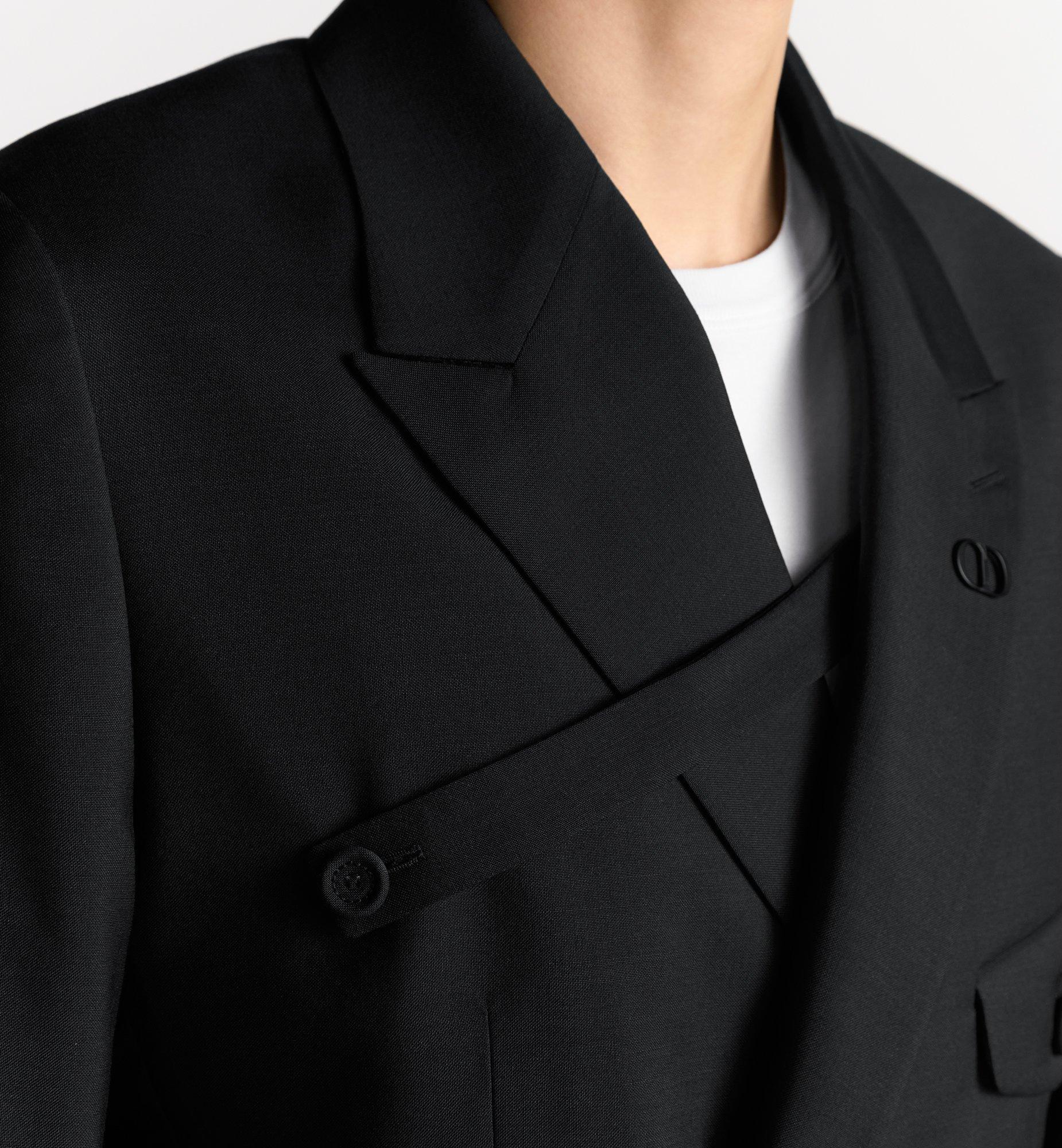 Double-Breasted Jacket with Buttoned Strap Product Image