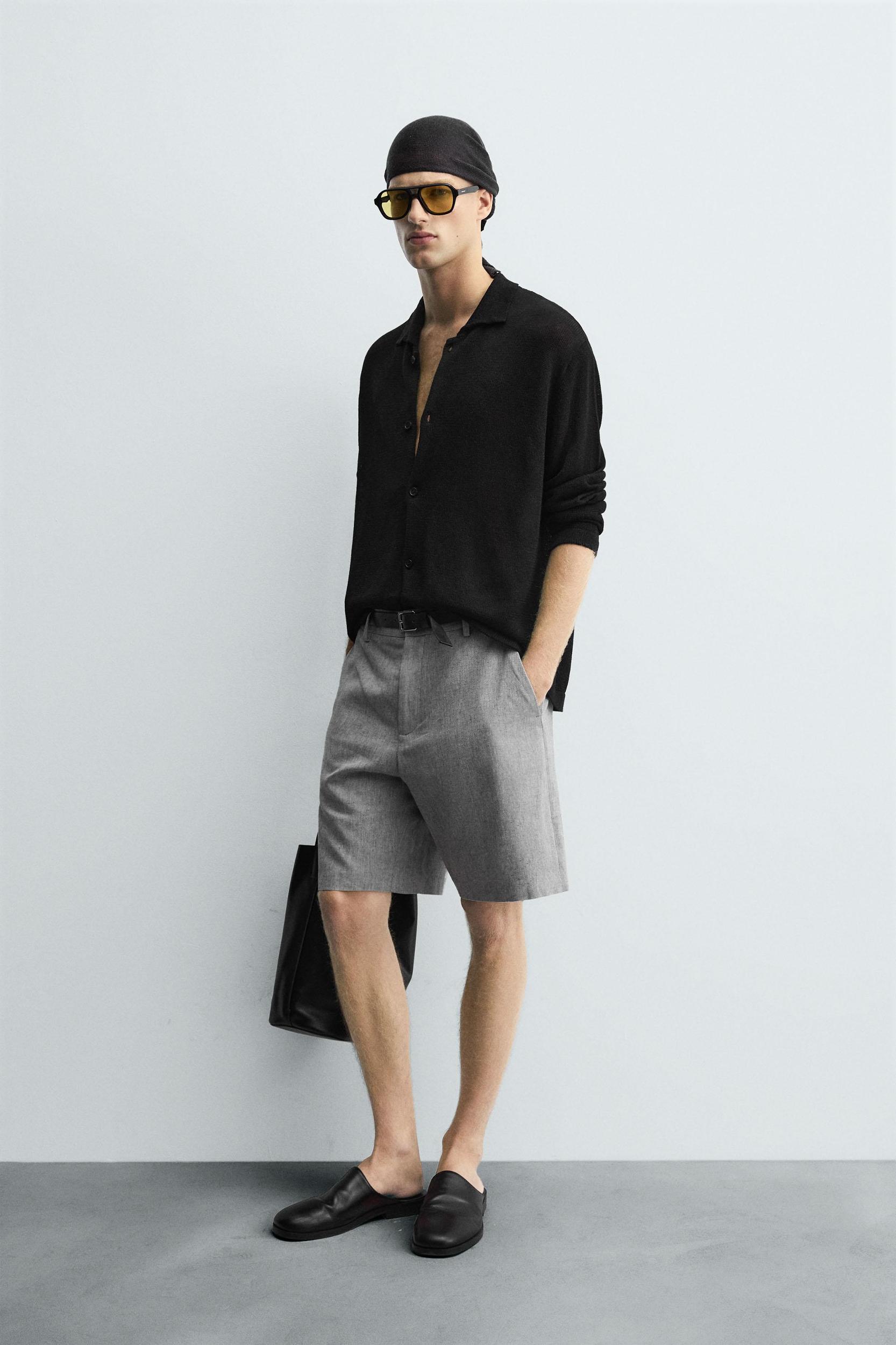 COTTON LINEN SHORTS Product Image