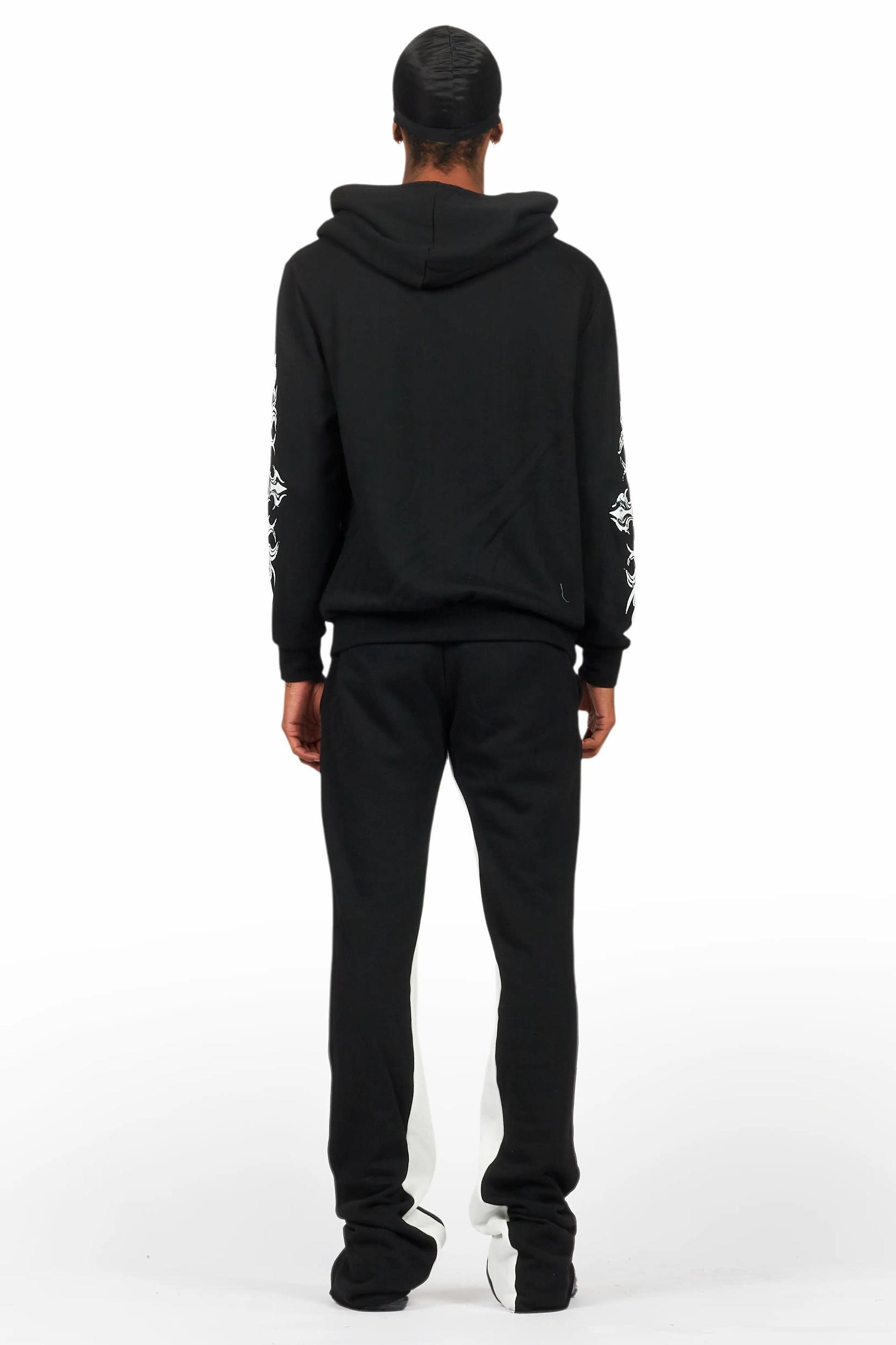 Akio Black Hoodie/Baggy Track Pant Set Male Product Image