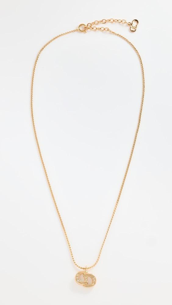 What Goes Around Comes Around Dior Gold Crystal CD Necklace | Shopbop Product Image