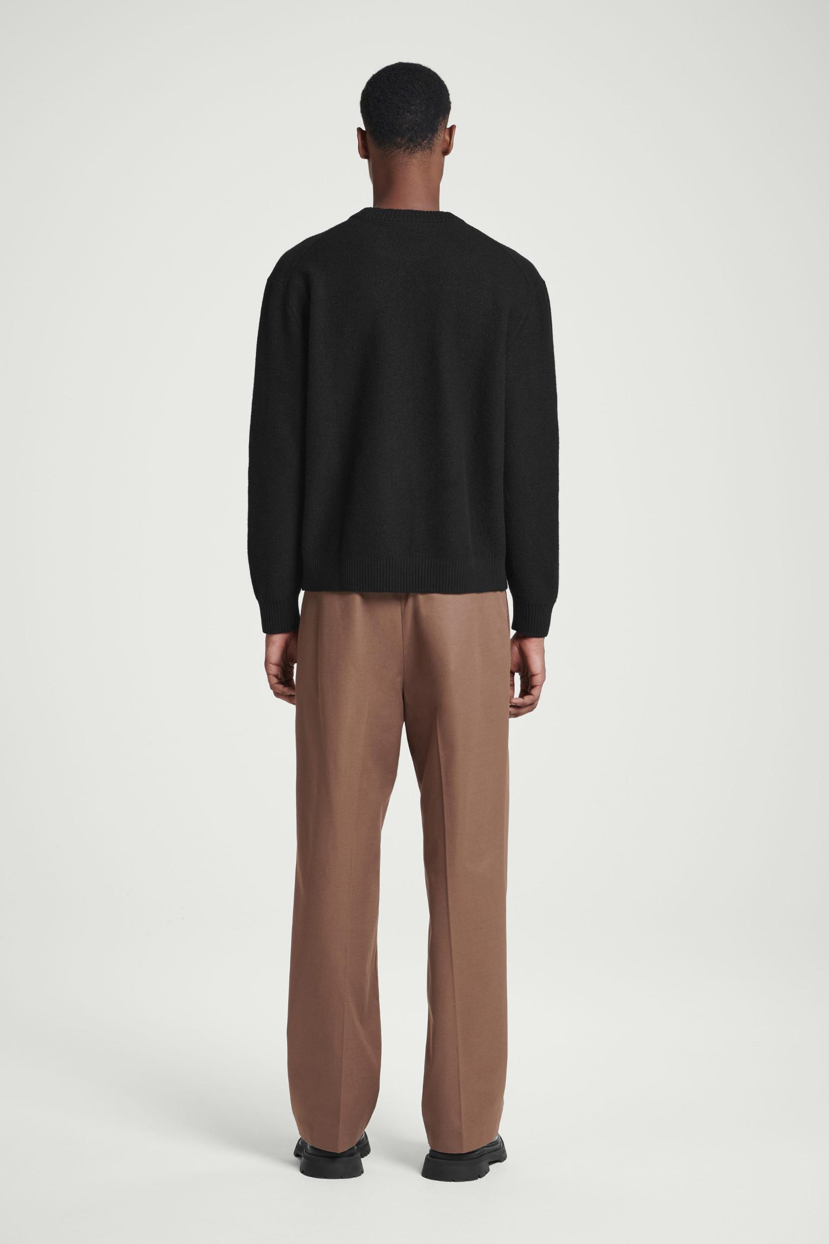 BOILED-WOOL CREW-NECK SWEATER Product Image