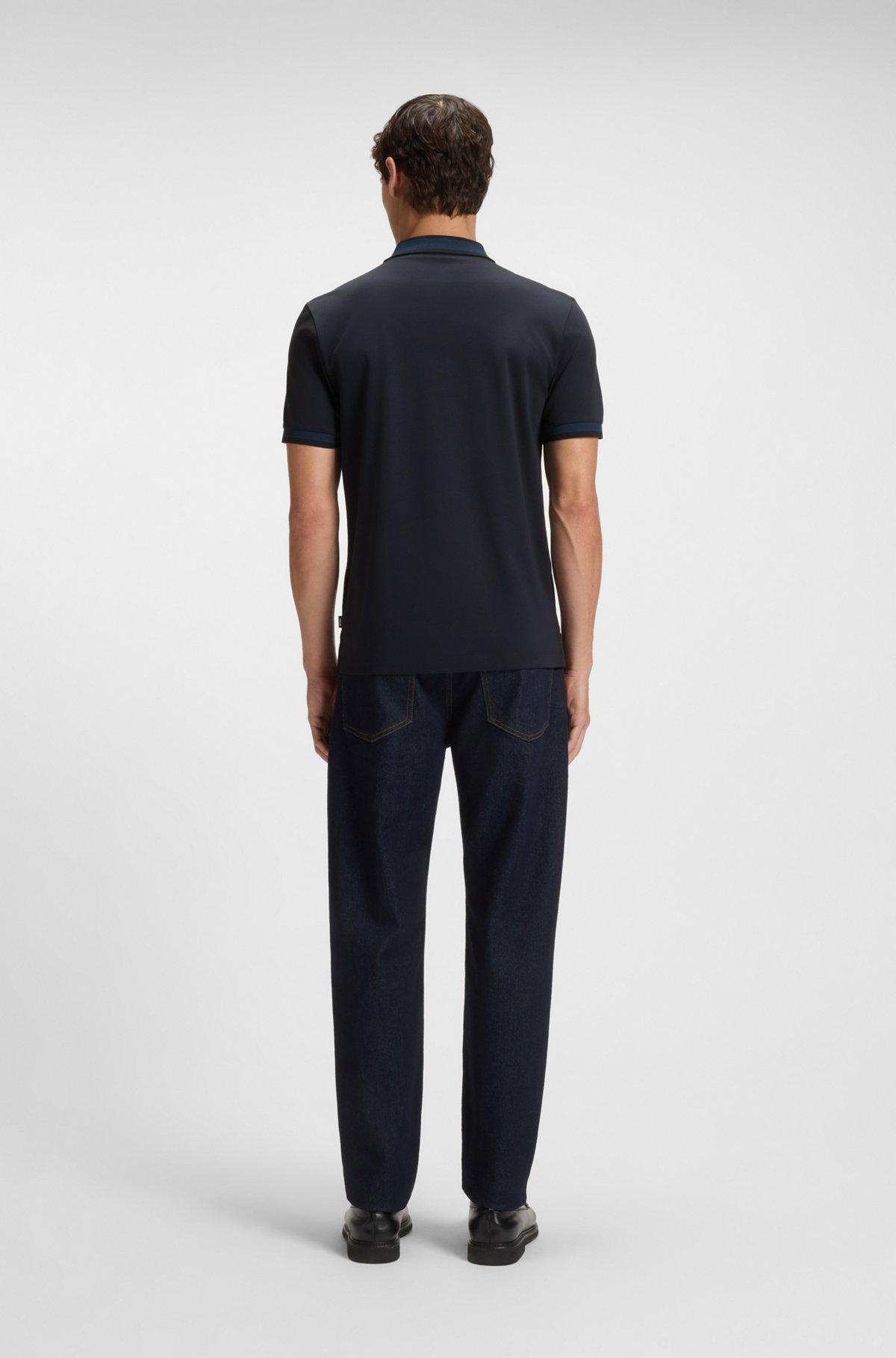 Paddy polo shirt with striped placket and logo Product Image