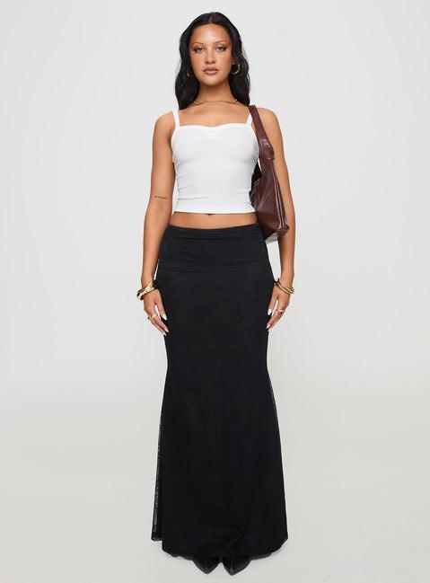 Essentials Ruched Rib Cami Top White Product Image