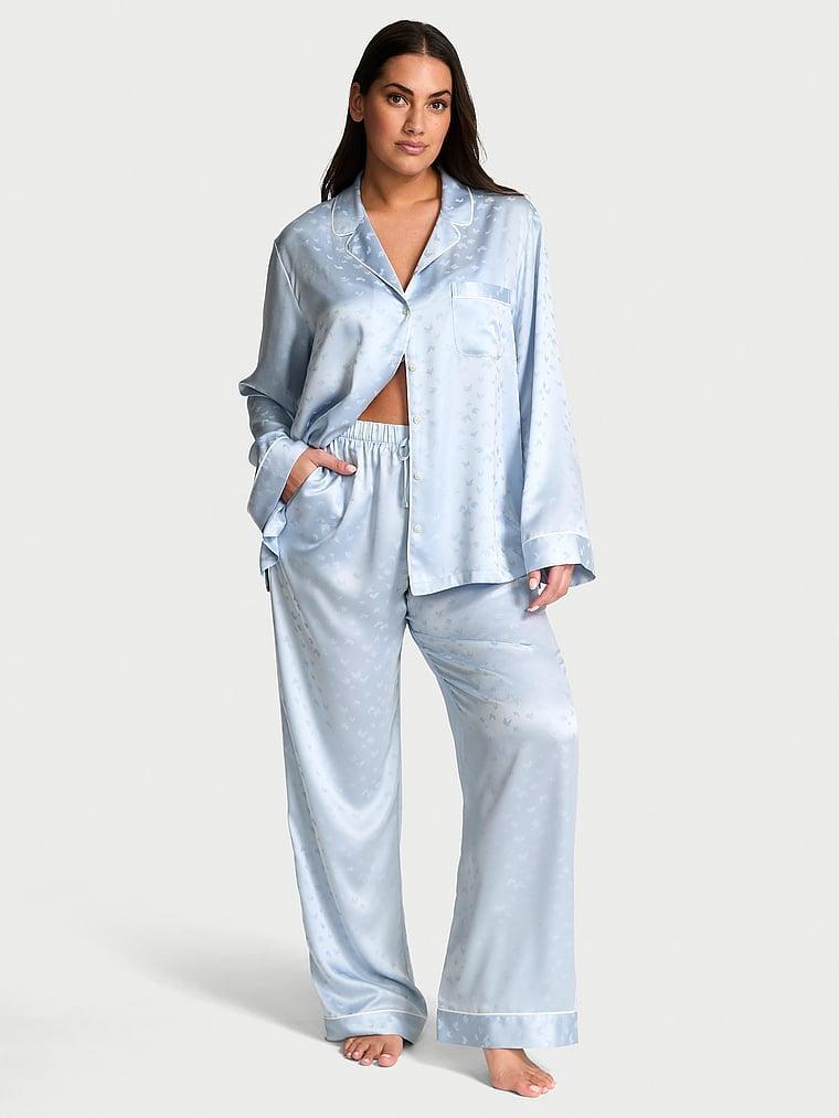 Glazed Satin Short Pajama Set Product Image
