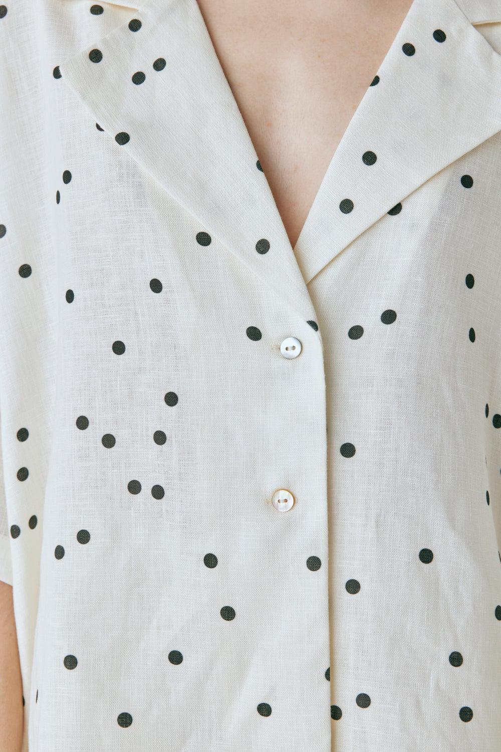 Anke Linen Shirt Dot Product Image