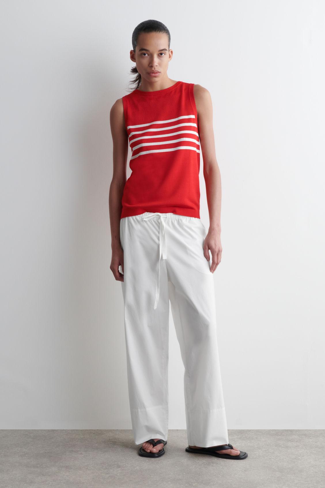 STRIPED KNITTED TANK TOP Product Image