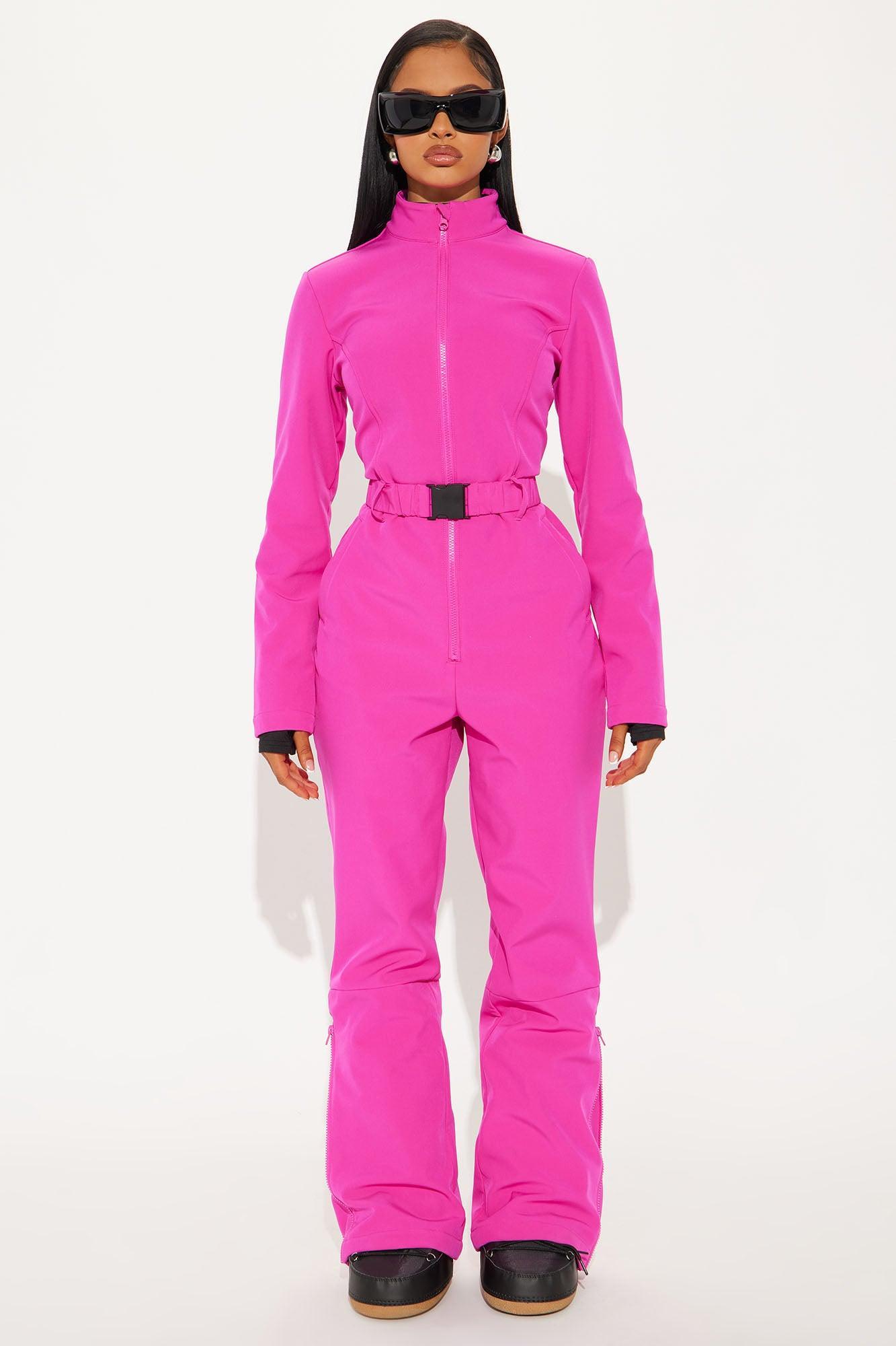 Cross Country Ski Jumpsuit - Fuchsia Product Image