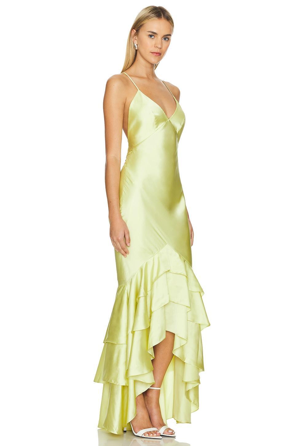 Lovers and Friends Cleo Gown in Melon Green Product Image