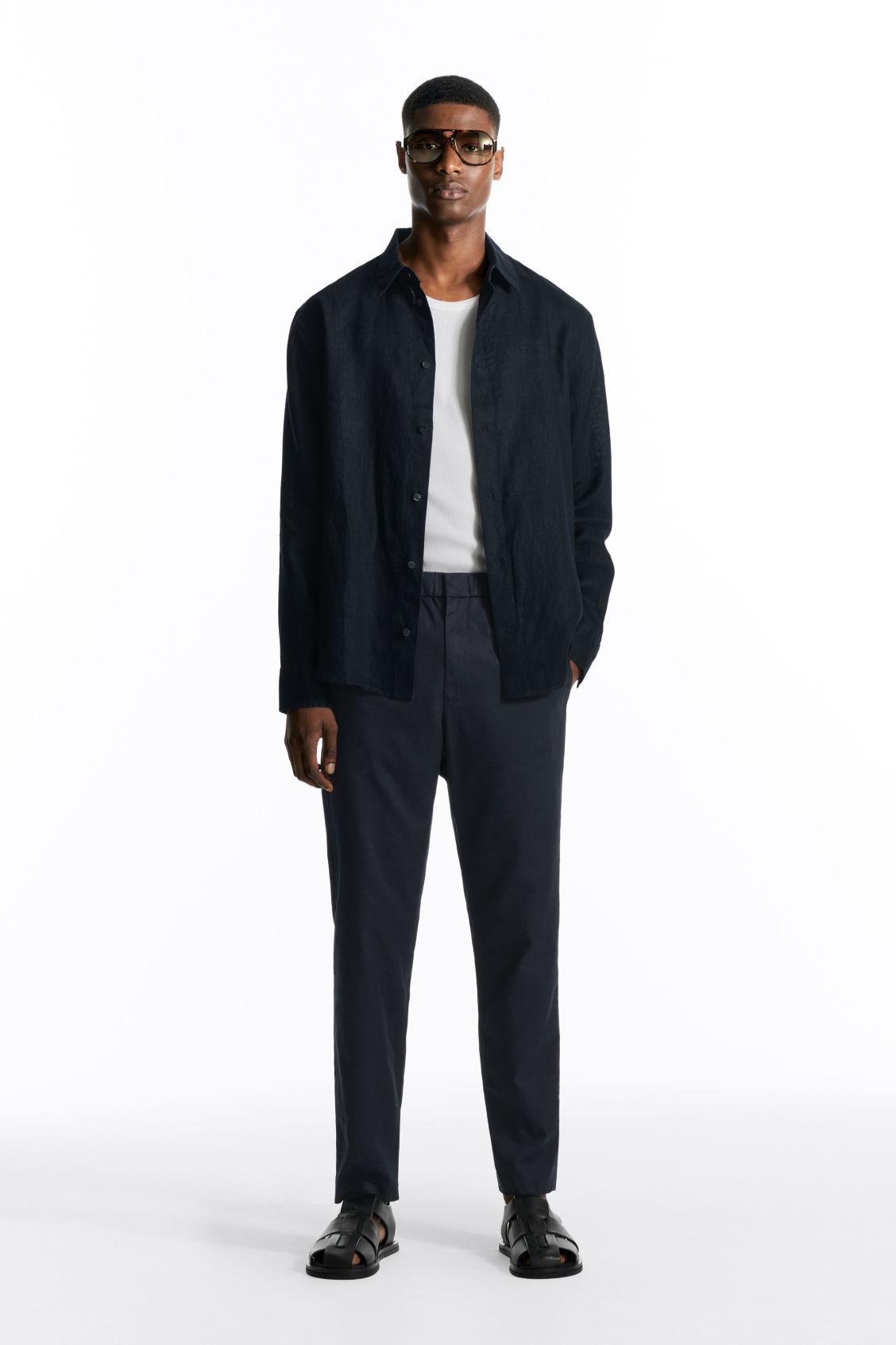 RELAXED LINEN LONG-SLEEVED SHIRT Product Image