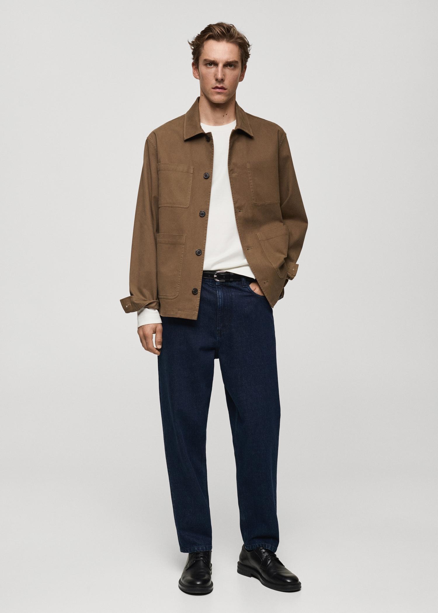 Long-sleeved regular-fit t-shirt - Men | MANGO USA Product Image