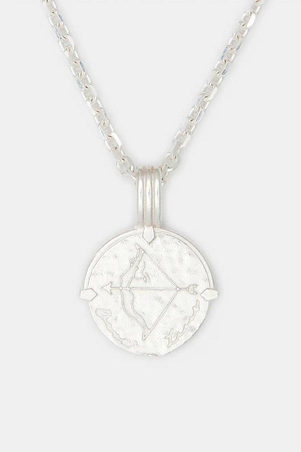 Deux Lions Jewelry Sterling Silver Zodiac Necklace Mens at Urban Outfitters Product Image