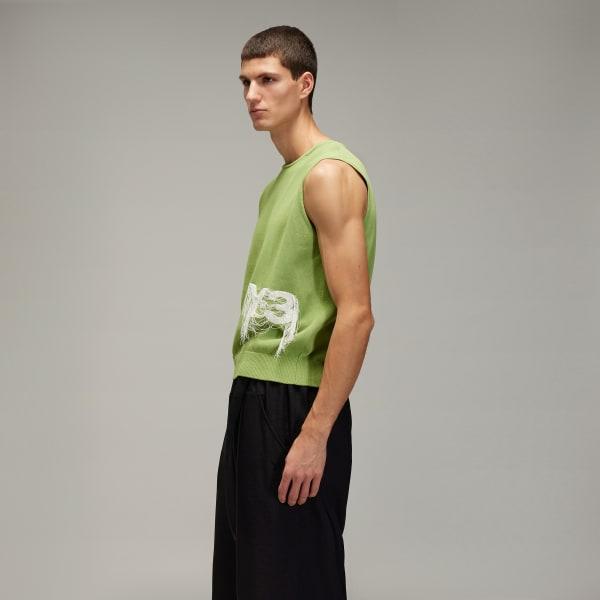 adidas Y-3 Logo Knit Vest Magic Lime M Unisex Product Image