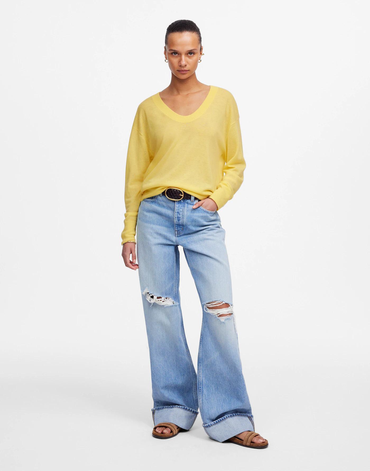 Cashmere U-Neck Pullover Product Image