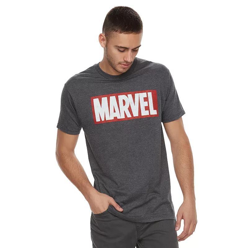 Mens Marvel Logo Tee Grey Heather Product Image