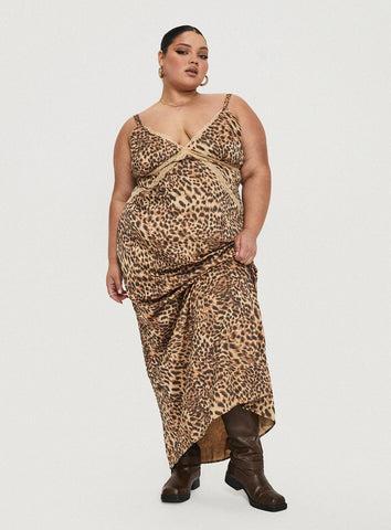 Sanctuary Maxi Dress Leopard Curve Product Image