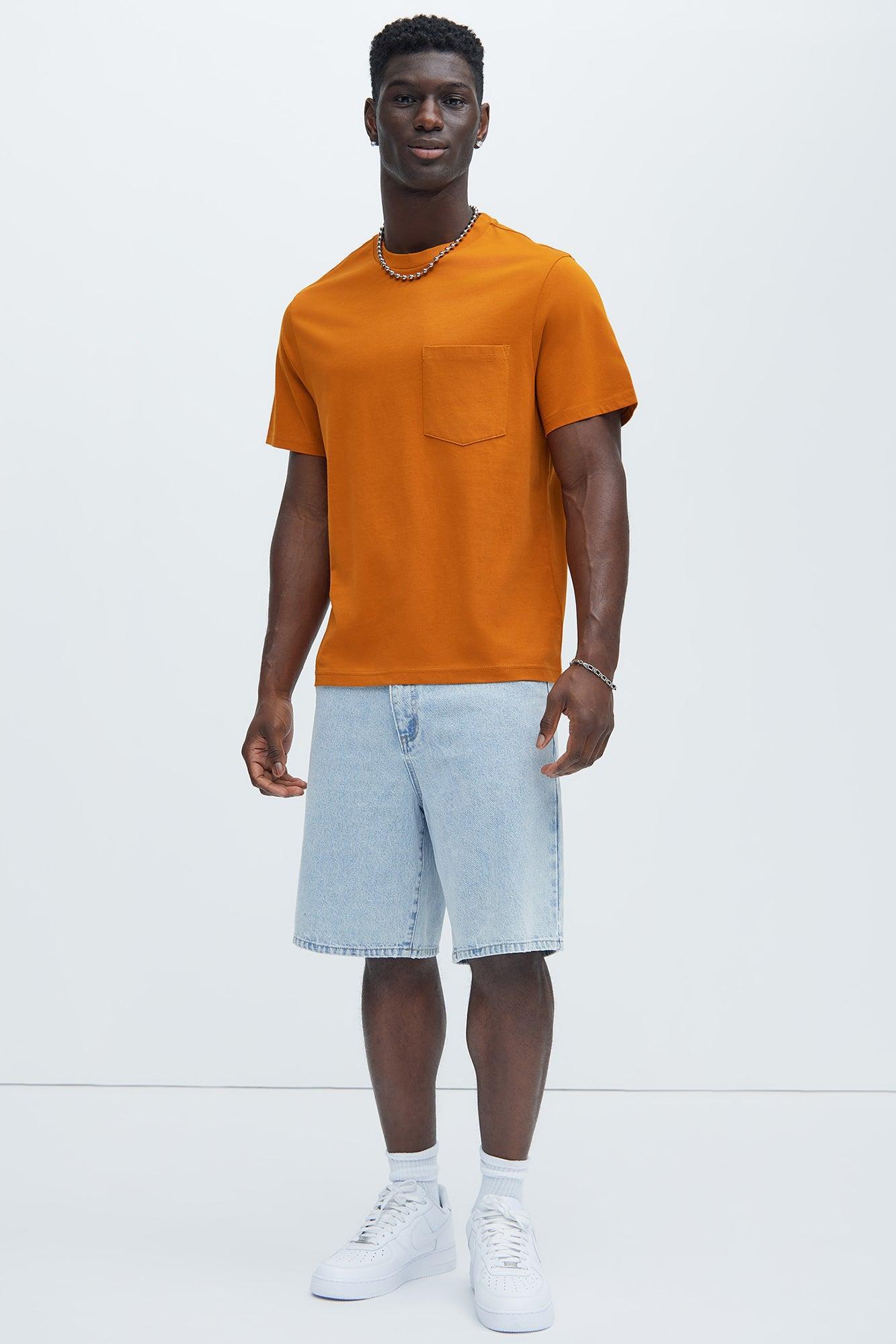 Essential Pocket Crew Tee - Rust Product Image