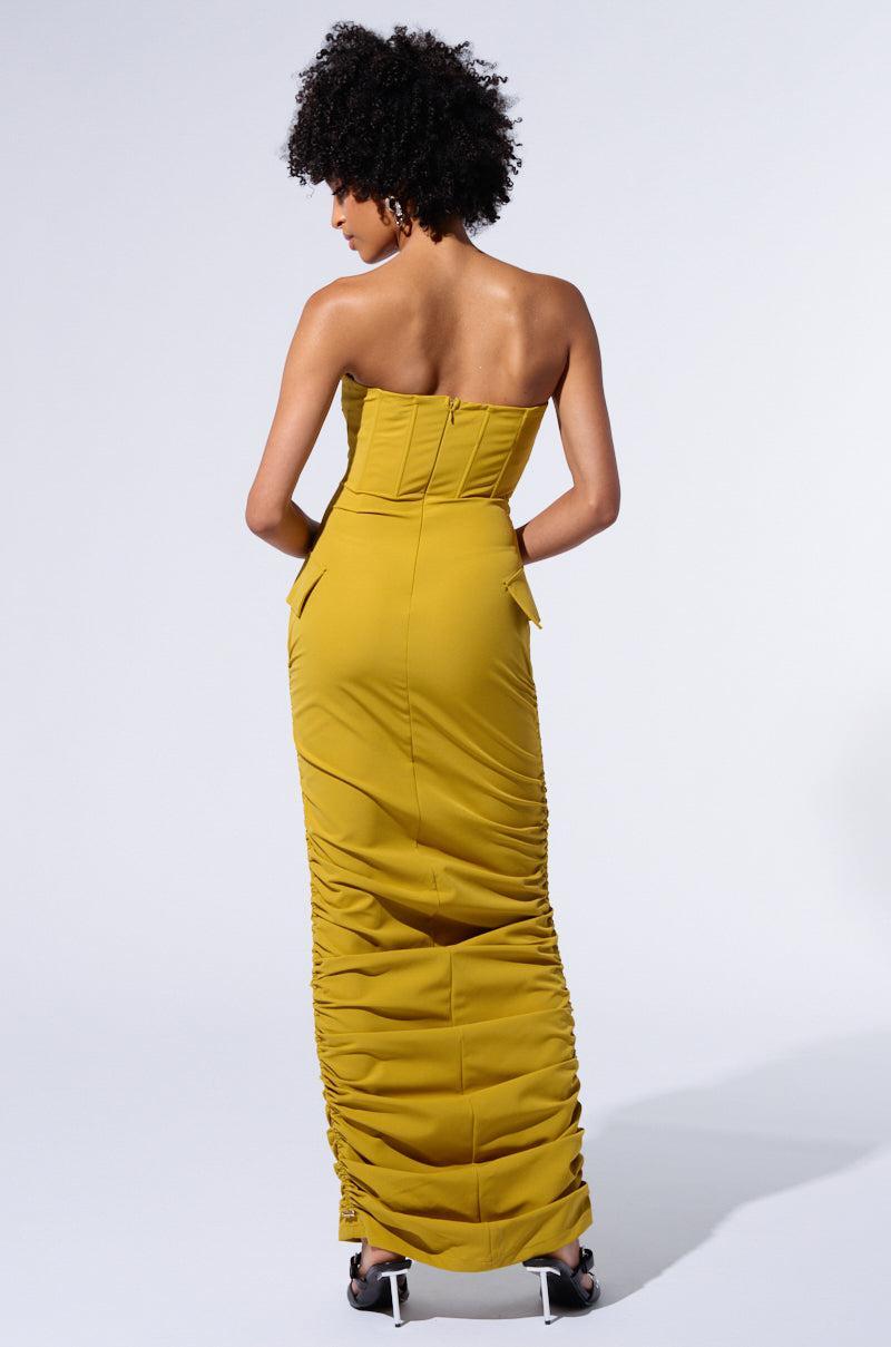 ASH STRAPLESS CARGO MAXI DRESS Product Image