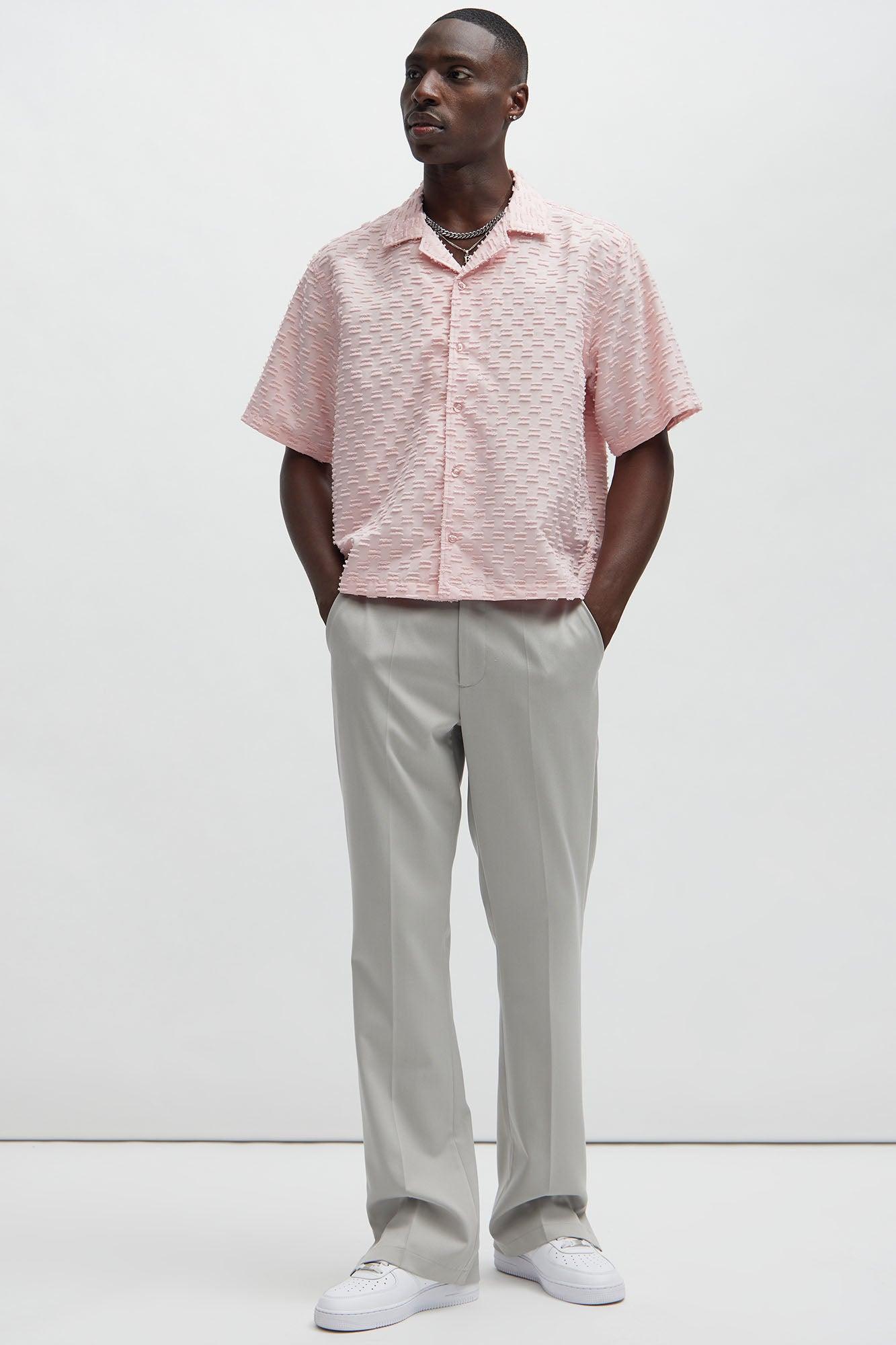 Oden Textured Shirt - Pink Product Image