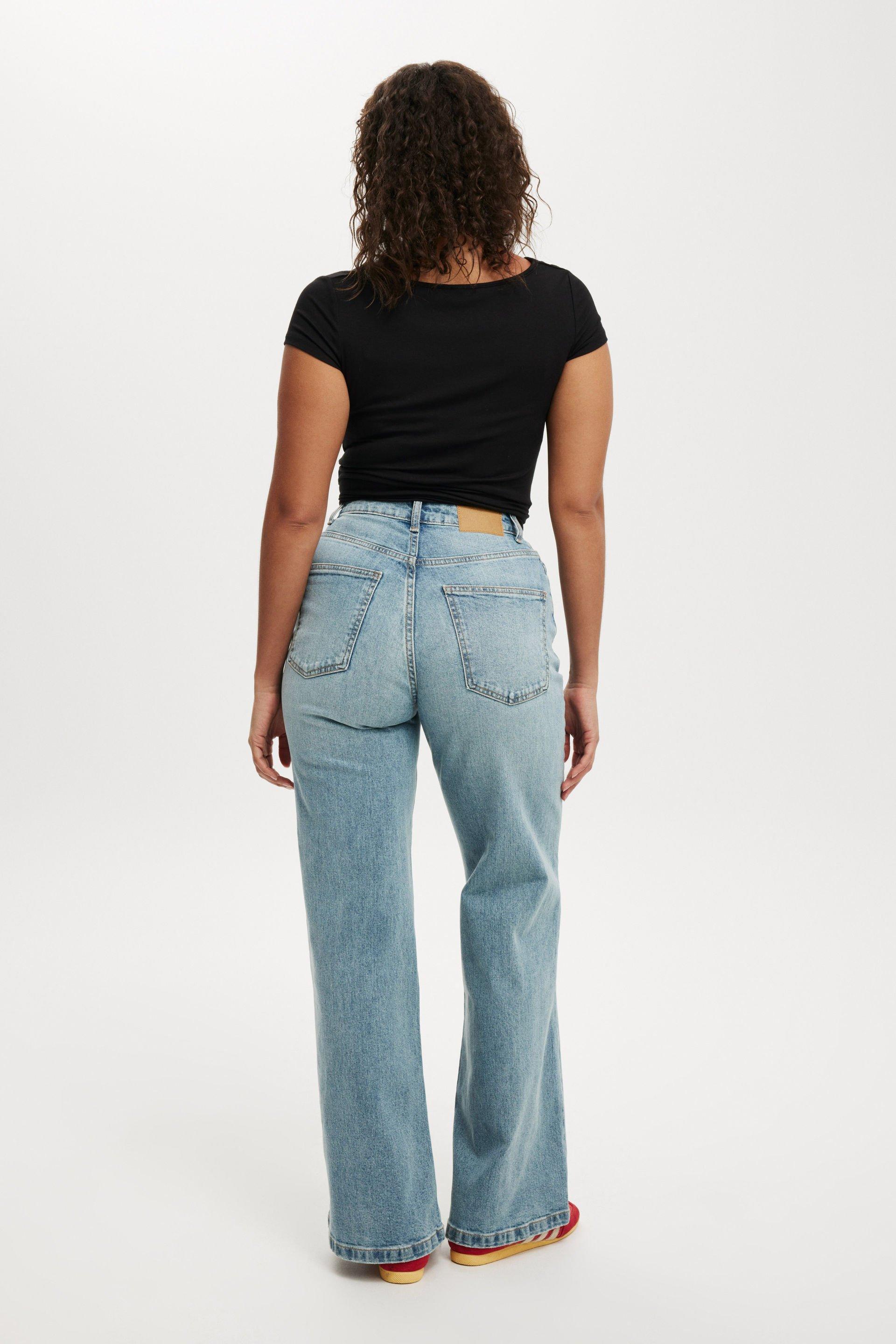 Cotton On Women - Curvy Stretch Wide Jean - Stone blue Product Image