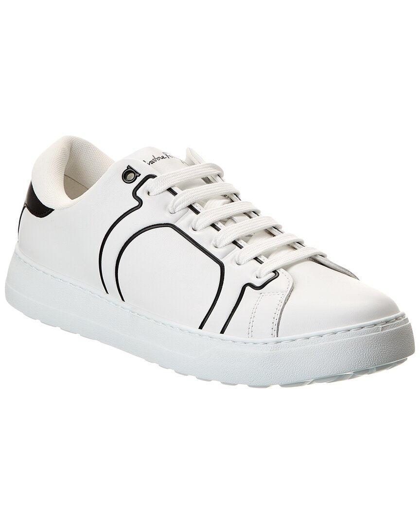 FERRAGAMO Low-top Lace-up Sneakers In White Product Image