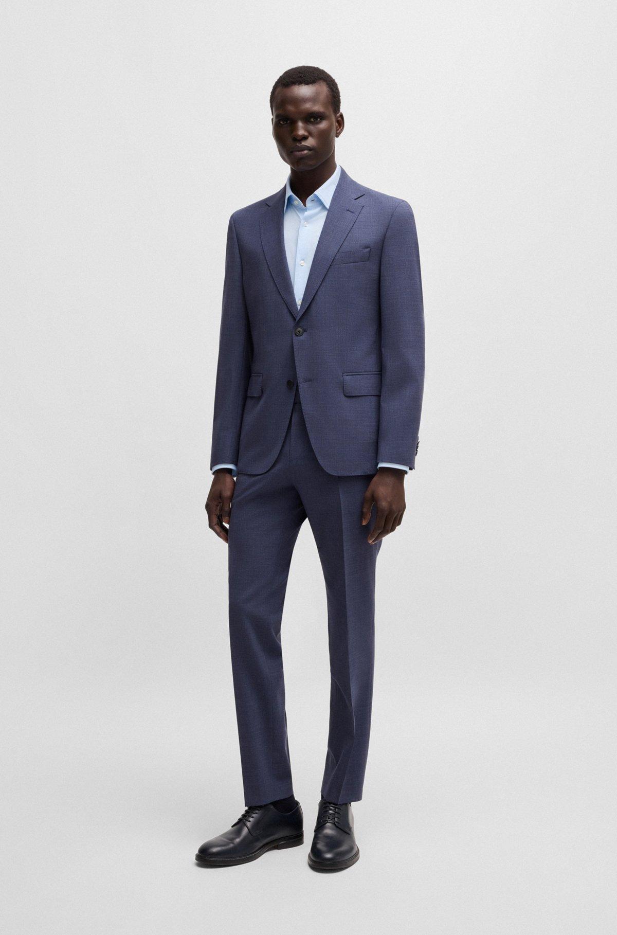 Slim-fit shirt in performance-stretch structured fabric Product Image