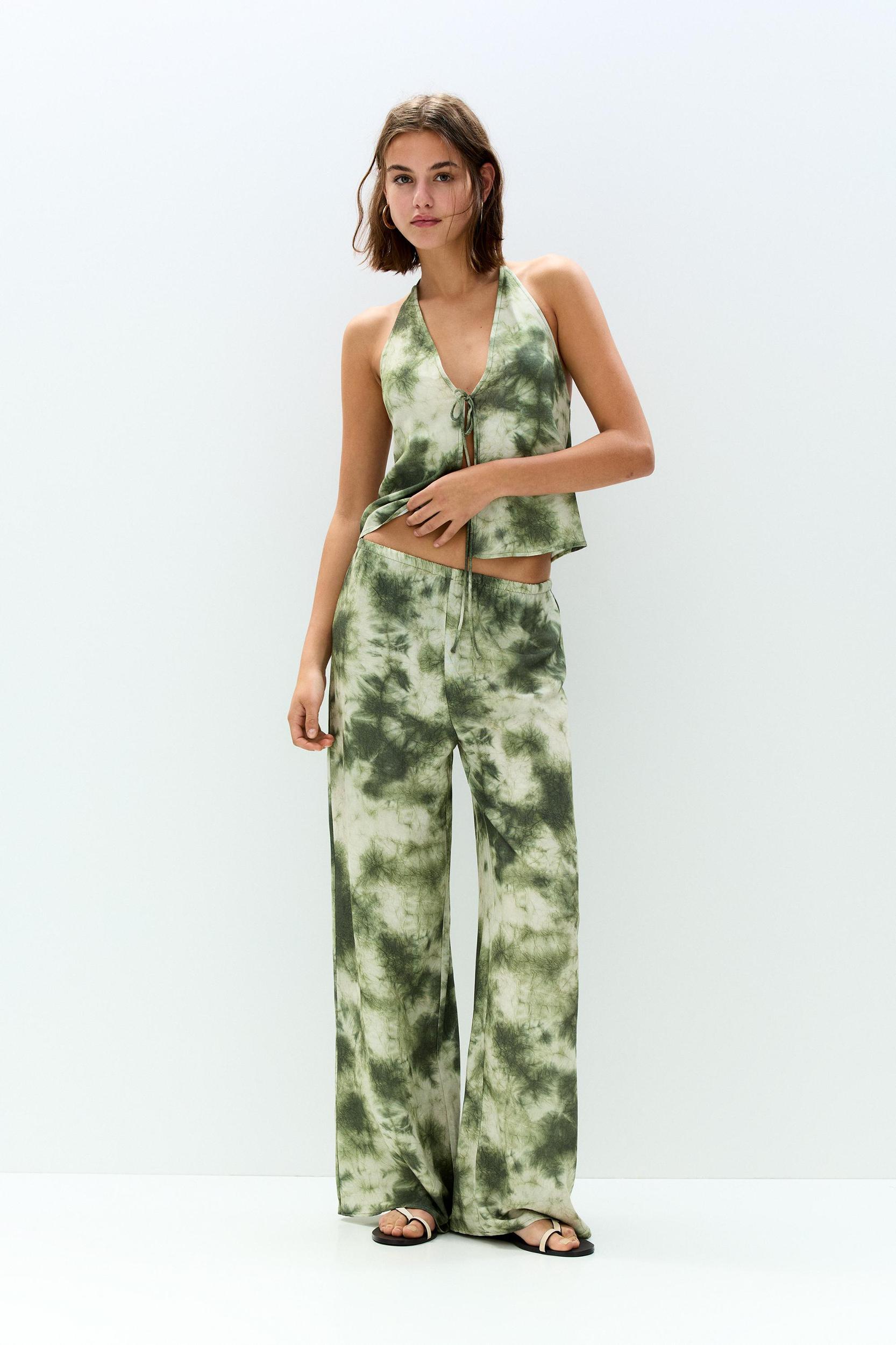 Printed flowing pants Product Image