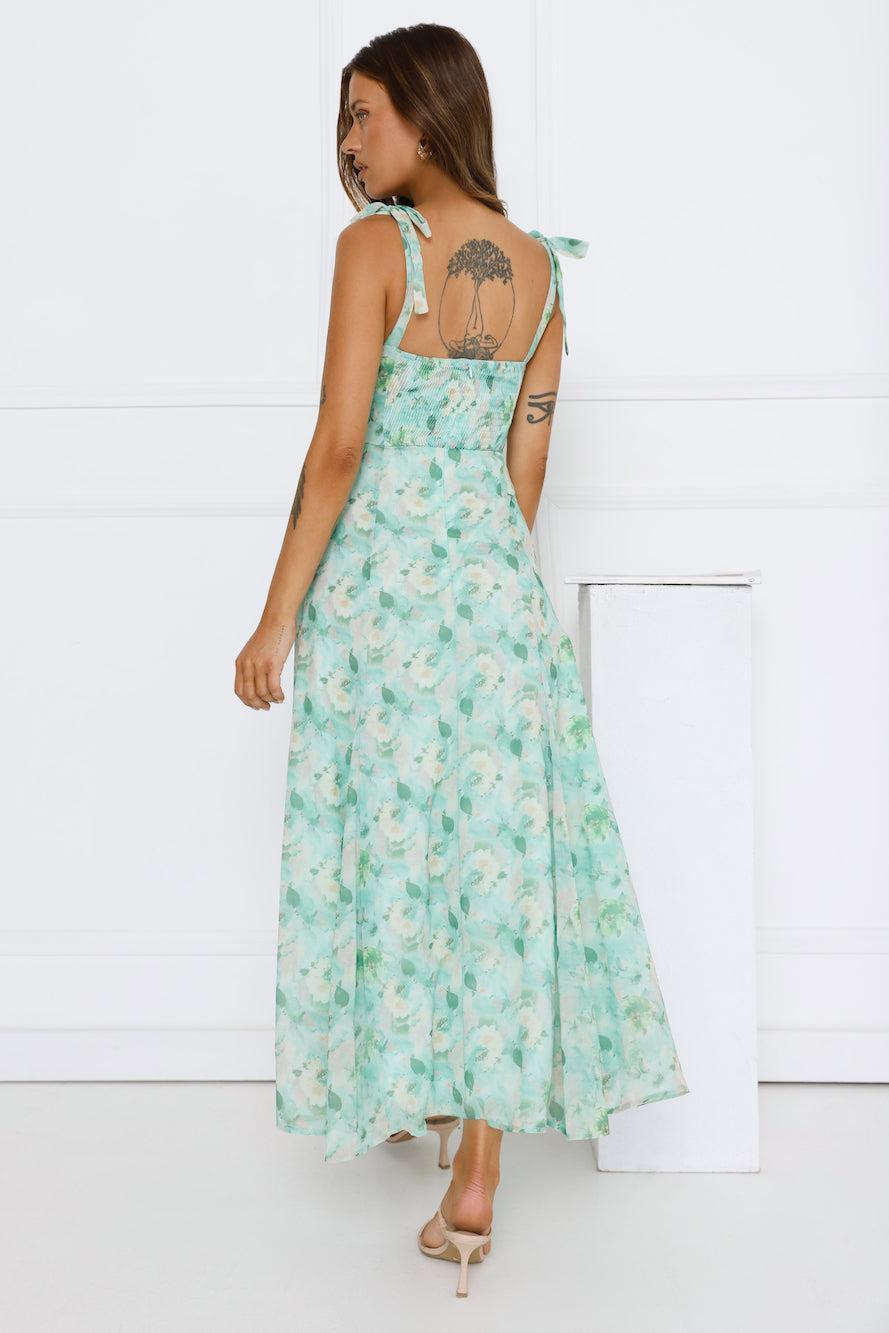 Meadow Song Maxi Dress Green Product Image
